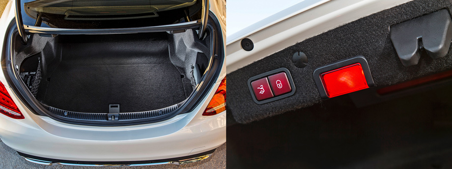  Крышка багажника за доплату оснащается сервоприводом. Складывающиеся спинки заднего дивана — стандартное оснащение машин «Особой серии» для России. 