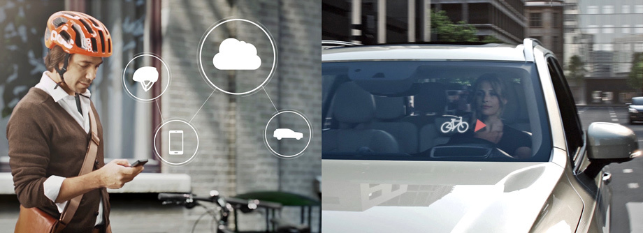 Volvo связала водителей и велосипедистов при помощи мобильного приложения