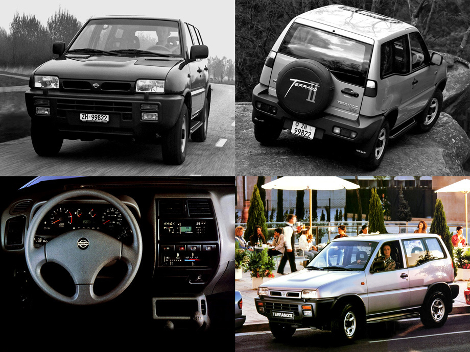  В феврале 1993 года в Европе (здесь внедорожник Terrano предлагался на выборочных рынках) стартовали продажи Тerrano II. Эта машина с внутризаводским индексом R20 также базировалась на пикапе серии D21, известном как King Cab, или Navarra, была сугубо европейской. Её не только спроектировали в Старом Свете, но ещё и выпускали в Испании на заводе Nissan Motor Iberica S.A. За экстравагантный дизайн отвечал итальянский I.DE.A Institute, где проектом руководил бельгиец Ален Блоне. Схожую машину можно было обнаружить и в линейке концерна Ford, её называли Maverick. С лета 1994-го Terrano II могли заказать и японцы, но под именем Mistral, поскольку на Островах ещё продавался «первый» Terrano местного производства. Европейская модель оснащалась скромными четырёхцилиндровыми моторами: бензиновым 2.4 и турбодизелем 2.7. 
